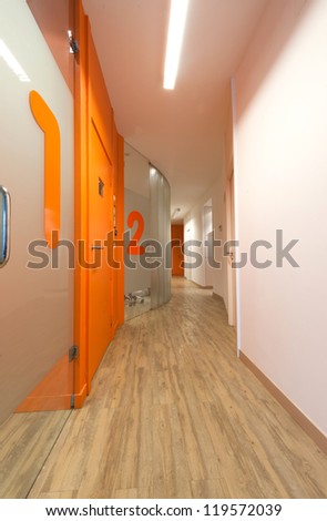Corridor of a modern dental clinic