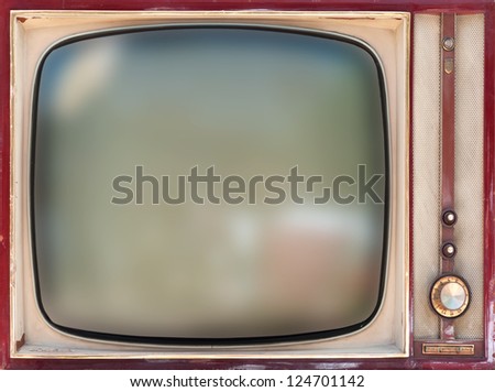 Vintage television isolated Vintage television isolated
