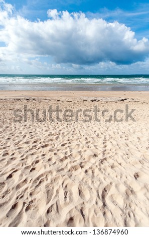 Beautiful deserted French beach,