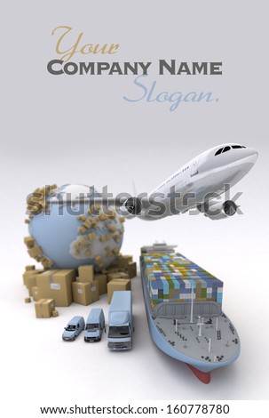 International Cargo transportation image . Elements of this image furnished by NASA, in the title