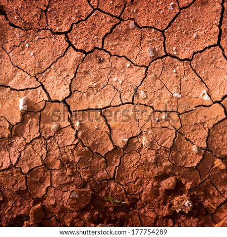 Dry cracked earth due to drought