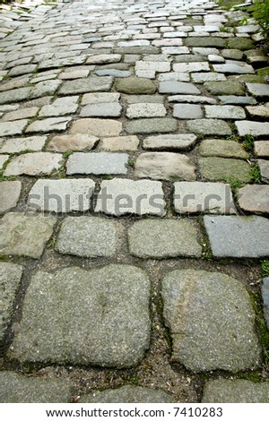 Cobbled-stone path ideal for texture or background