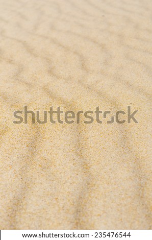 Colorful wavy and rippled lines and curves on sandy desert or beach dune, remote and barren, natural design backdrop, background or wallpaper.