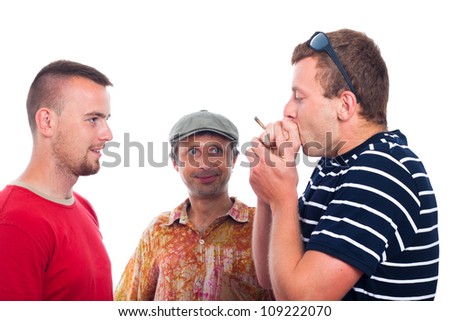 Friends Smoking Together