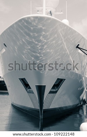 Detail of luxury ship, digitally retouched and toned photo.