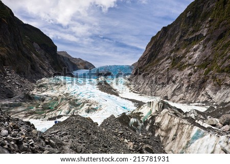 Scenic landscape at Franz Josef Glacier. Southern Alps, West Coast, South Island, New Zealand.