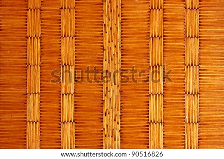 Detail of surface of table made of safety matches.