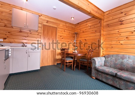 Lodge apartment interior detail. Fox Glacier Lodge, Fox Glacier, West Coast, South Island, New Zealand.