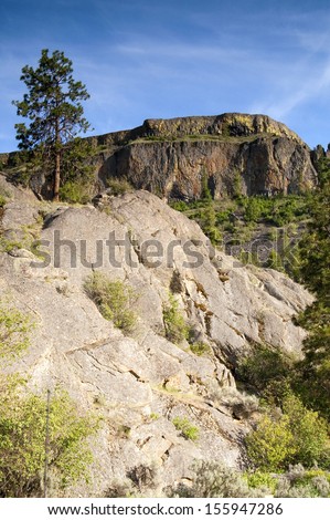 Natural Rugged Rocky Landscape Vertical Composition Outdoor Blue Sky