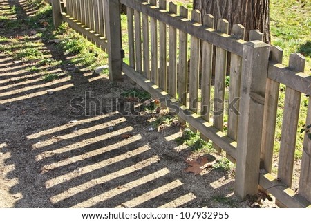 wooden fence in garden