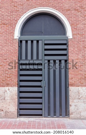 Modern door gray iron sheets