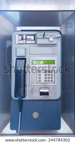 modern public telephone booth