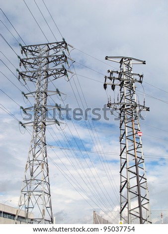 power line towers