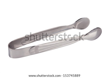 serving kitchen tongs isolated on white background