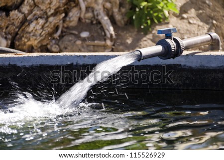 Water from a well filled a pond for irrigation