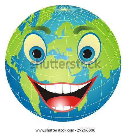 Cartoon Pictures Of The Earth. stock vector : Cartoon