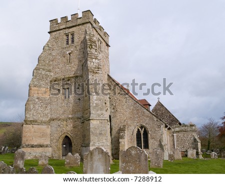 14th century English church and church yard