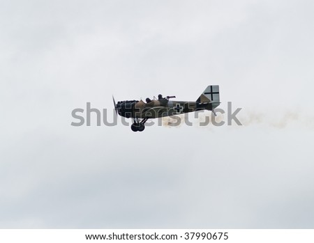 First World War fighter plane in reenactment battle