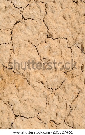 Dry soil and sand closeup texture