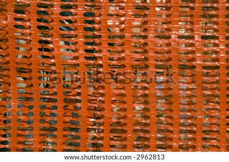 Red plastic fence - forbidden entry