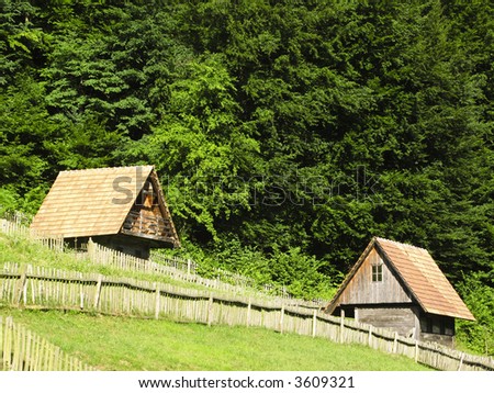 Old wooden country house in central Europe - Balkans - Croatia