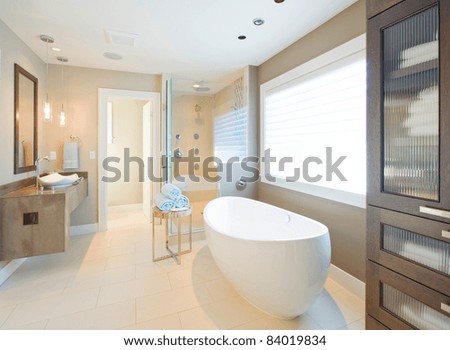 Beautiful Bathroom Interior in New Luxury Home Beautiful Bathroom Interior in New Luxury Home