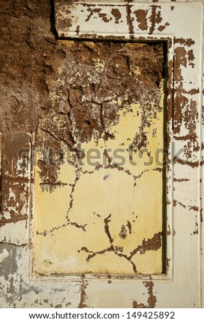 ancient and cracked palace wall background, India