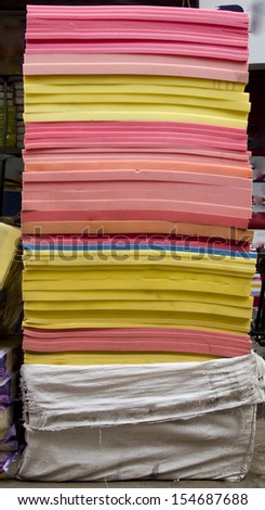 colorful foam rubber mattress in asian market, India