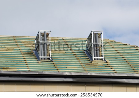urban house roof and chimney restoration repairing construction