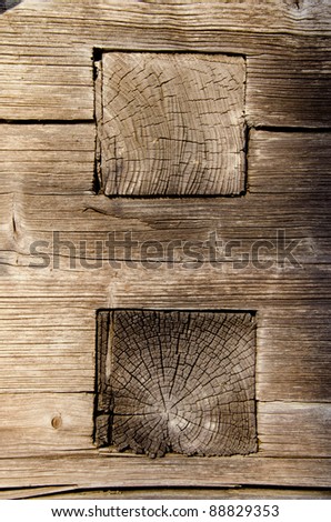 old wood house construction detail background