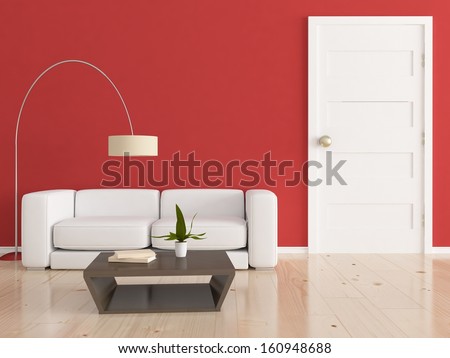 red interior with white furniture red interior with white furniture