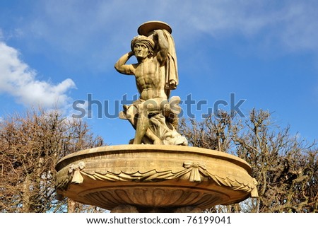 fountain in Flower garden,Kromeriz,Czech