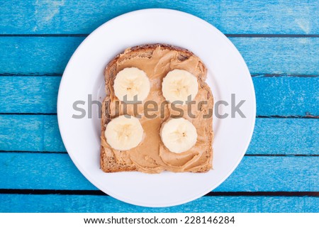 peanut butter bread with banana