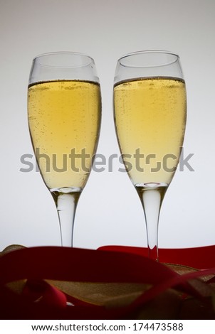 Two glass of wine in party.