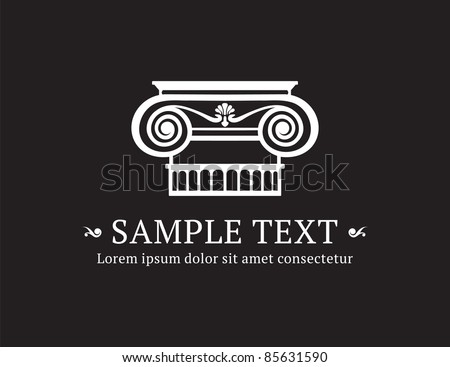 Ionic column vector with sample text Ionic column vector with sample text