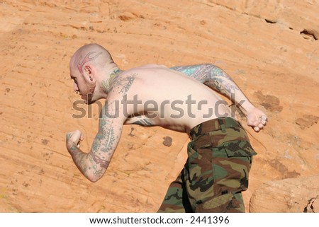 Tattoo man posing