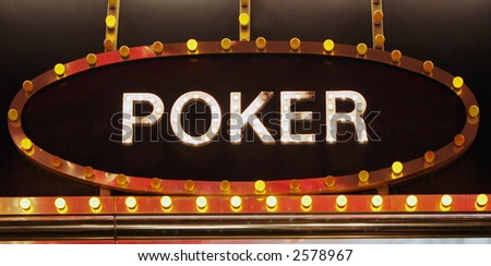 Neon poker sign