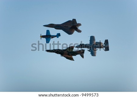 US Military Airplanes during Heritage Run