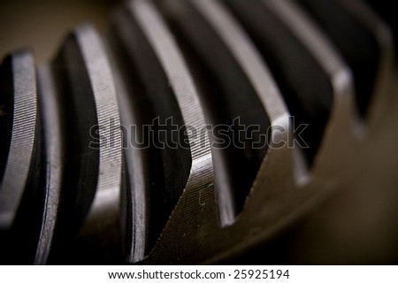 Macro shot of a metal auto part