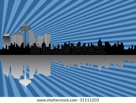 new york skyline silhouette vector. new york skyline silhouette