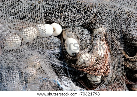 Fisherman net close up shot
