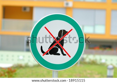 No dogs allowed/forbid for dogs sign