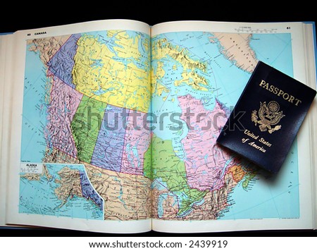 Atlas opened to United States along with a US passport.