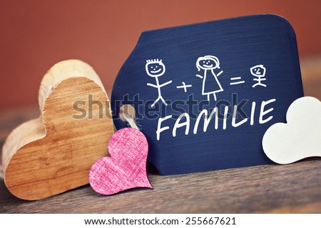 lovely greeting card - german for family