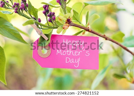 nature greeting card background - happy mothers day