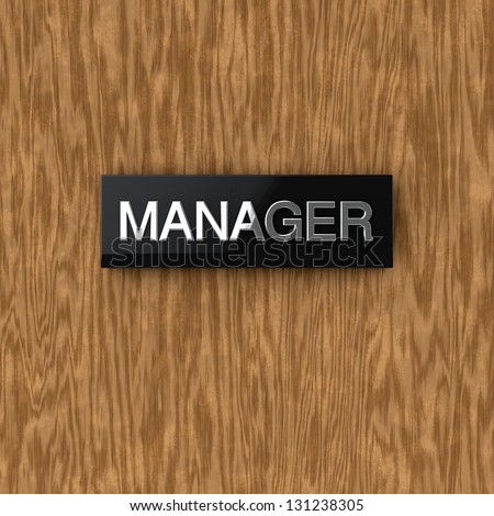 Manager door sign