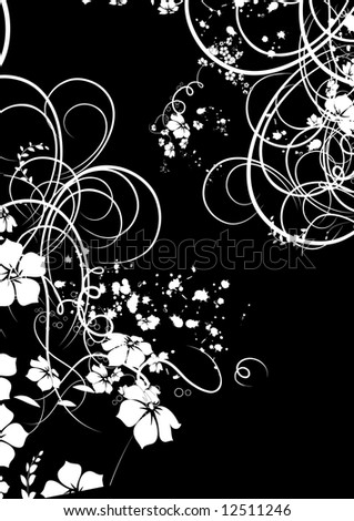 black and white swirls. lack and white swirls