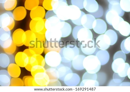 Defocused abstract white and gold background
