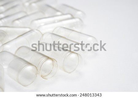 empty capsules for medicine background