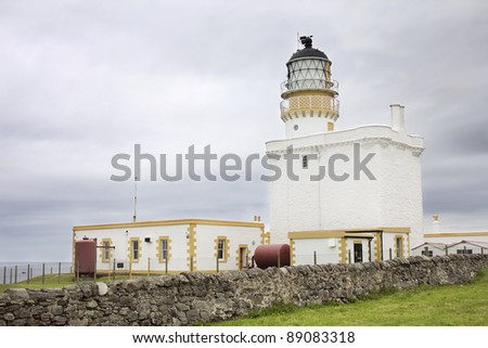 Kinnaird Head lighthouse, an original Stephenson Scottish lighthouse, now part of the Scottish Lighthouse Museum in Fraserburgh, Aberdeenshire, Scotland, UK.